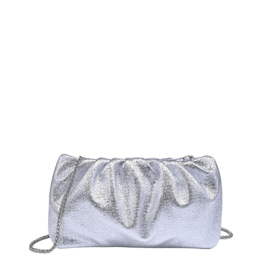 Moda Luxe Fancy Clutch, Silver